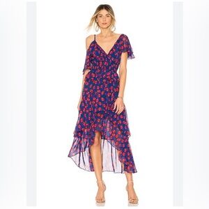Misa Los Angeles Loulou ruffle high-low dress in XS